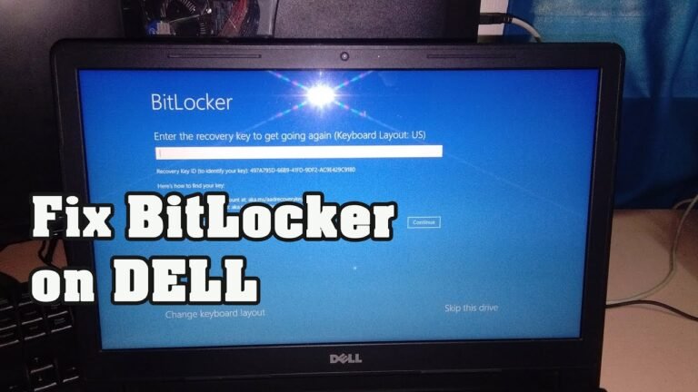 How to Bypass Bitlocker Recovery Key on Dell Laptop