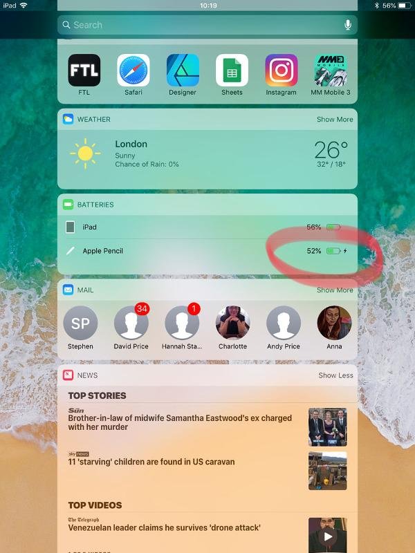 How to Check Battery on Apple Pen